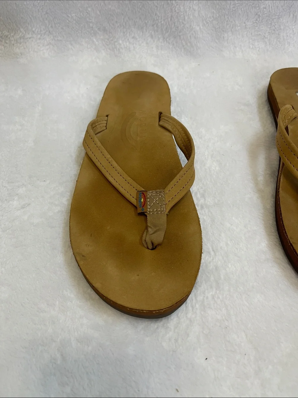 Rainbow Women’s Tan Leather Thong Sandals